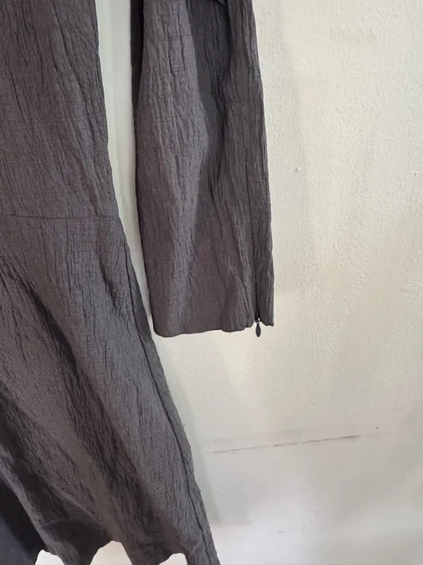 Theory Charcoal Gray Boatneck Mini Dress - Image 4