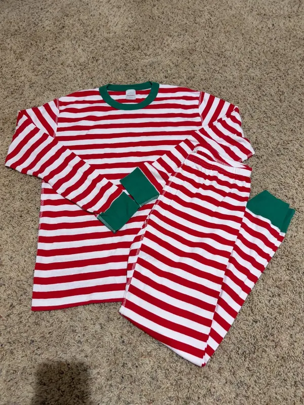 Hanna Andersson Women's Striped Christmas Holiday Long Sleeve & Pants Pajama Set - Image 2