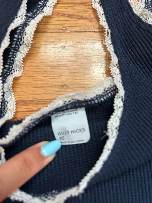 Hollister Top Tank Lace Navy Blue - Image 5