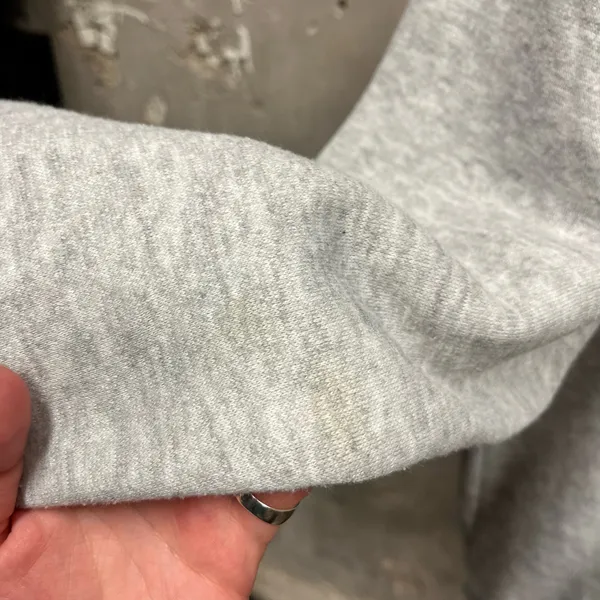 Vintage 90s Gray Guess Embroidered Logo Crewneck Sweatshirt Adult Medium M 80s - Image 6