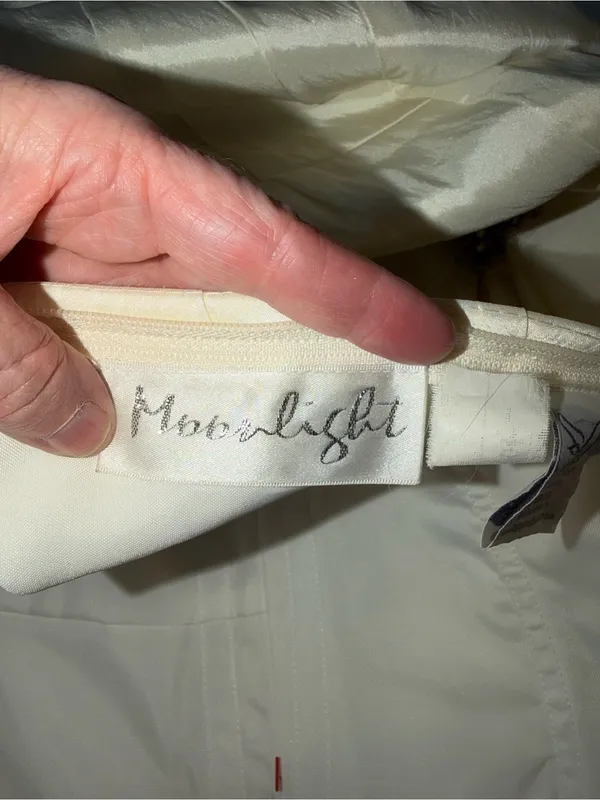 Beautiful Vintage Y2K Moonlight Ivory Taffeta Wedding Gown - Image 9