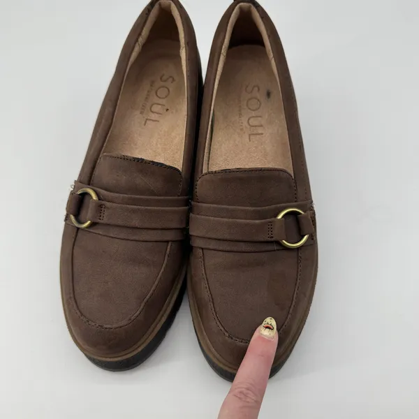 Soul Naturalizer Platform Loafers 7 Brown Wedge Chunky Slip On Joyla Academia‎ - Image 3