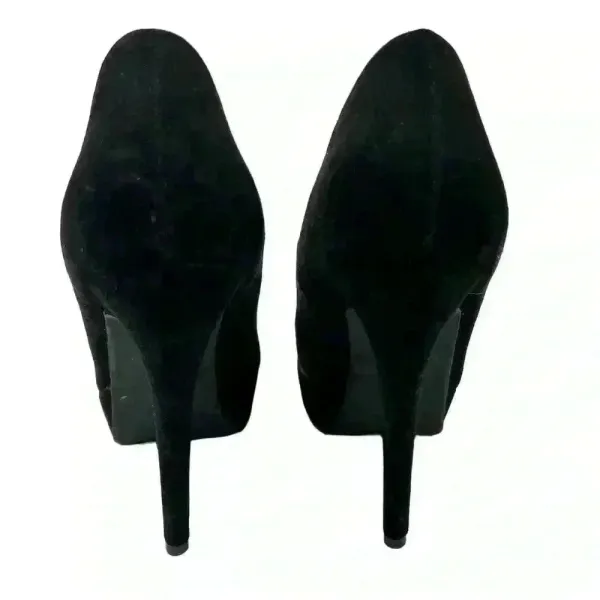C&M‎ Women's Black Suede Platform Stiletto Heels Size 8.5 Formal - Image 8