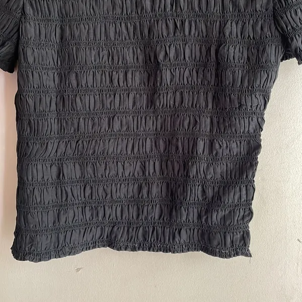 J.Crew Smocked button-up shirt in cotton-blend voile black - Image 10