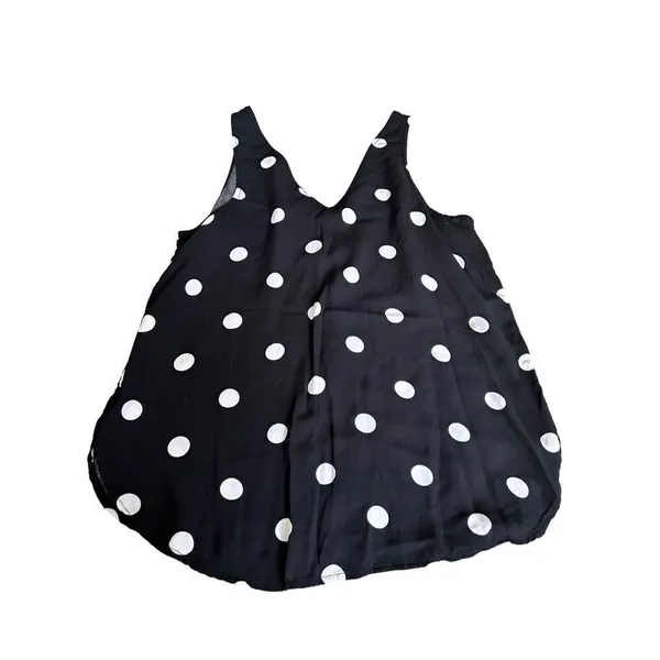 Old Navy Womens Black And White Polka Dot Sleeveless Blouse Size Medium - Image 6