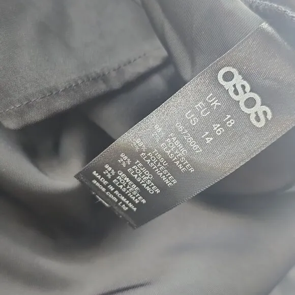 Asos NWT Black Halter Off The Shoulder‎ Mini Dress Size 14 - Image 7