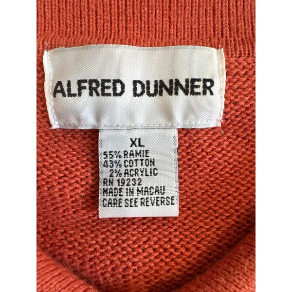 Alfred Dunner Panda Bamboo Embroidered Sweater Coral Ramie Cotton XL 6349 - Image 4