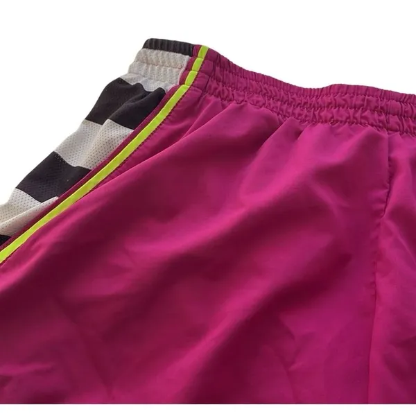 Nike Women's Dri-Fit Running‎ Shorts Pink Neon Accents Size L - Image 6