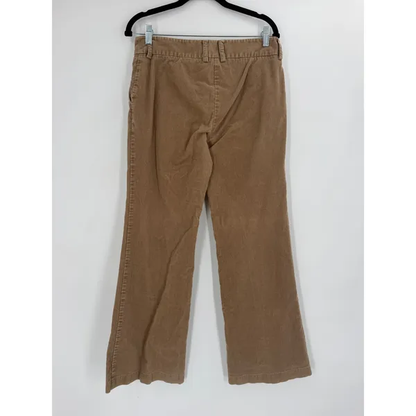 J.Crew Corduroy Trousers Women Tan Brown Y2K flare Leg Pants Style Preppy - Image 3