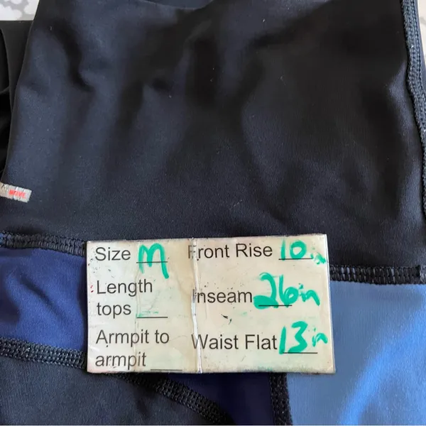 Aerie American Eagle chill play move side pocket black blue leggings size medium - Image 11