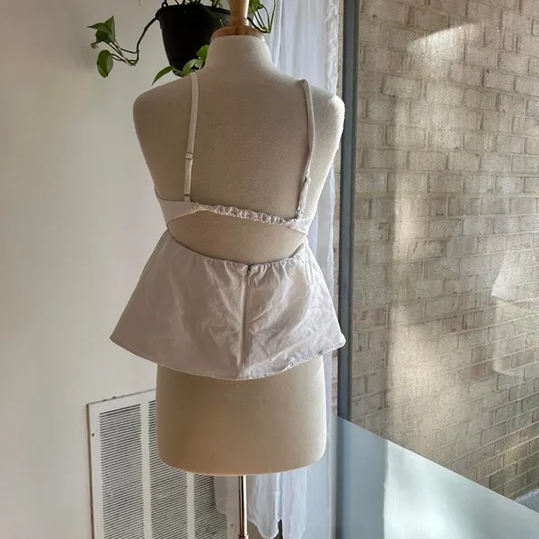 Abercrombie white sweetheart peplum tank - Image 5