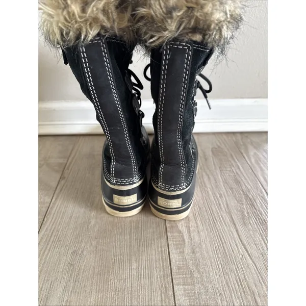 Sorel Joan of Arc‎ Black Waterproof Winter Snow Boots NL2429-010 Womens 6 - Image 4