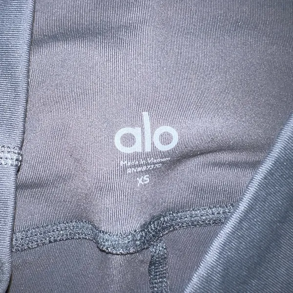 Alo Leggings Pants Womens Xtra Small XS Gray Pull On Skinny RN# 87370 Mesh - Image 6