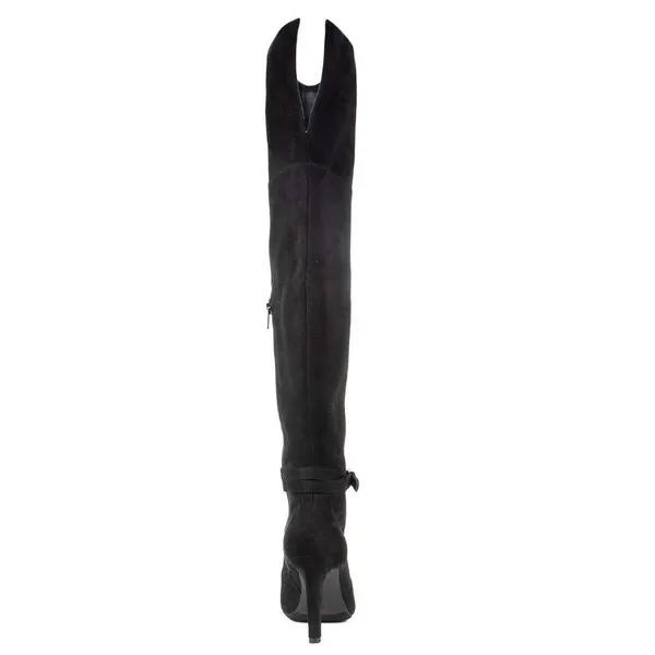 Rialto Clea Black‎ Faux Suede Over-The-Knee Boot 4 Inch Heel Special Occasion 9 - Image 4