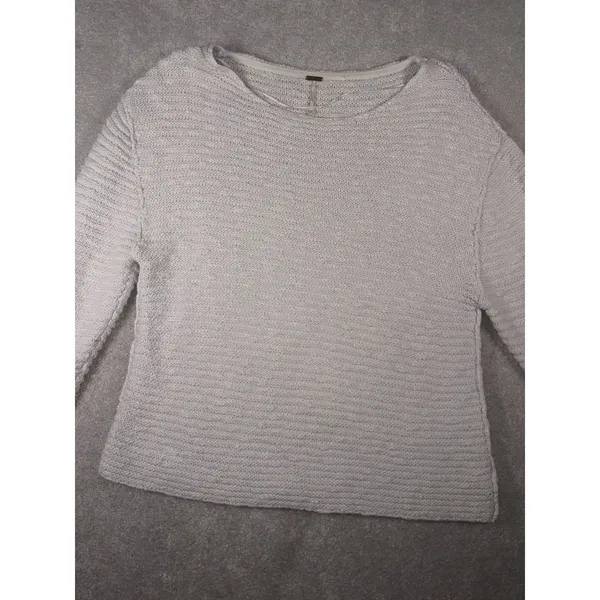 free‎ people ivory ribbed sweater small - Image 2