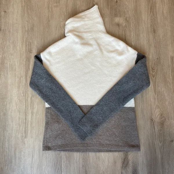 C&C California Sweater Turtleneck Wool cream size S - Image 3
