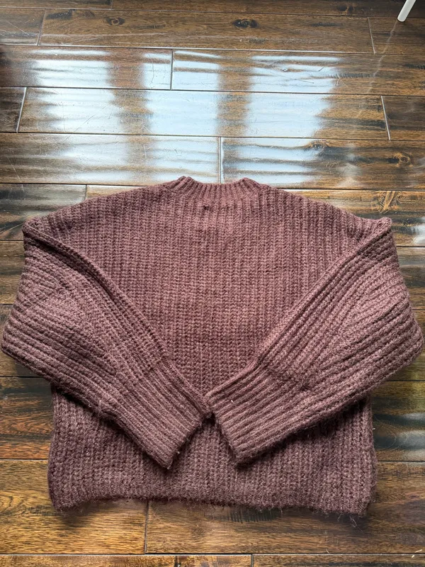 Abercrombie Brown Crewneck Wool Sweater - Image 4