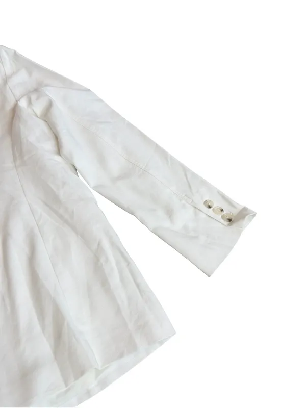 Tuckernuck Studio McGee White Linen Blend Blazer Pockets XX-Large Women's NWT - Image 10