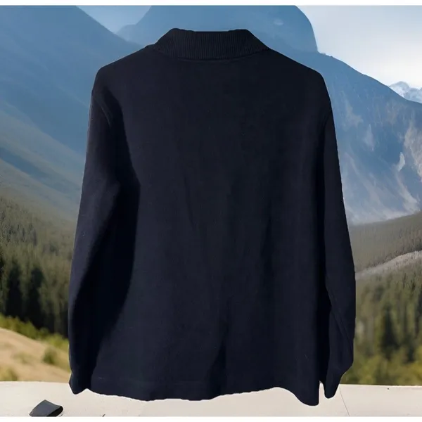 Y2K Lauren Ralph Lauren‎ Cardigan Snap Front SweatJacket w/Pockets Collar PM - Image 2