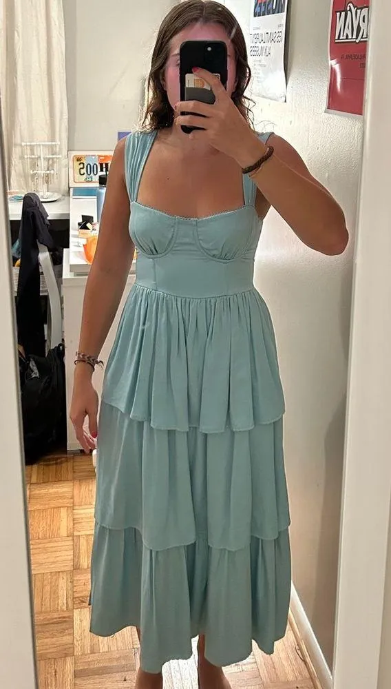 We wore what blue maxi dress size xs - Image 3