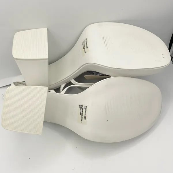 Steve Madden affection strappy white heel platform sandals women’s Size 11M - Image 7