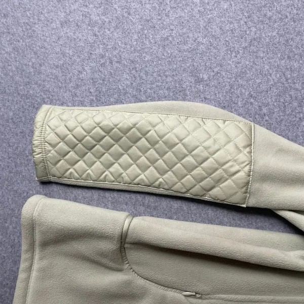 Barrage Collection Women's Fleece Jacket Quilted Arms Zip Up‎ Light Green Size M - Image 4