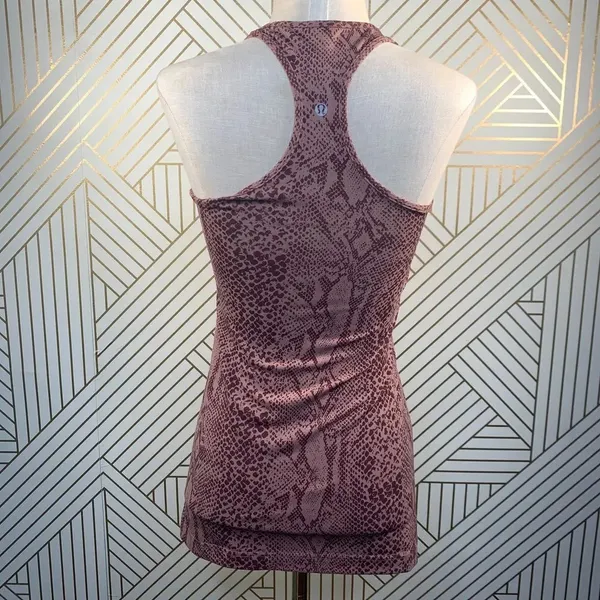 Lululemon Cool Racerback Tank Top Desert Snake‎ Berry Multi Pink Red Size 4 - Image 7