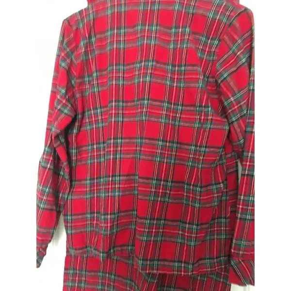 Family PJs by Macy's Women's Red Flannel 2pc Pajama Pant Set Size Small - Image 8