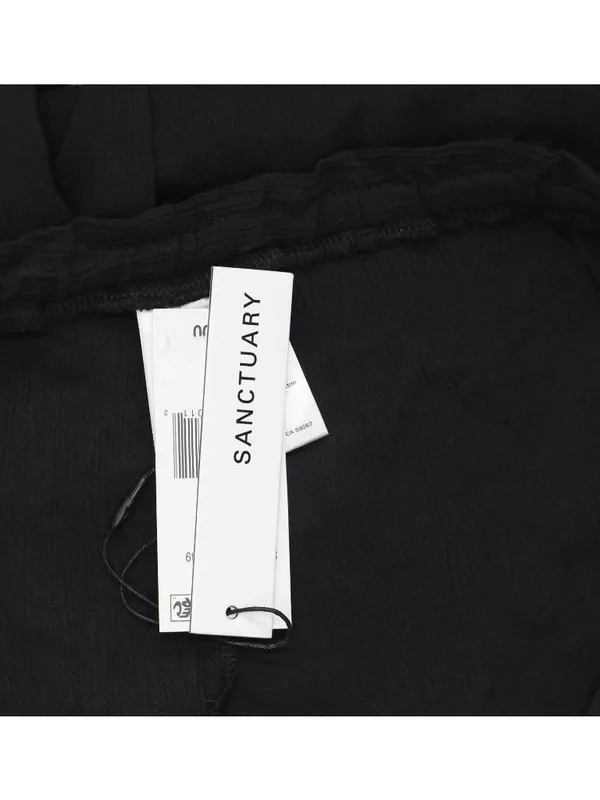 NWT Sanctuary Coastal Covers Crinkle Cotton Baggy Barrel Cargo Pants Black XL - Image 6
