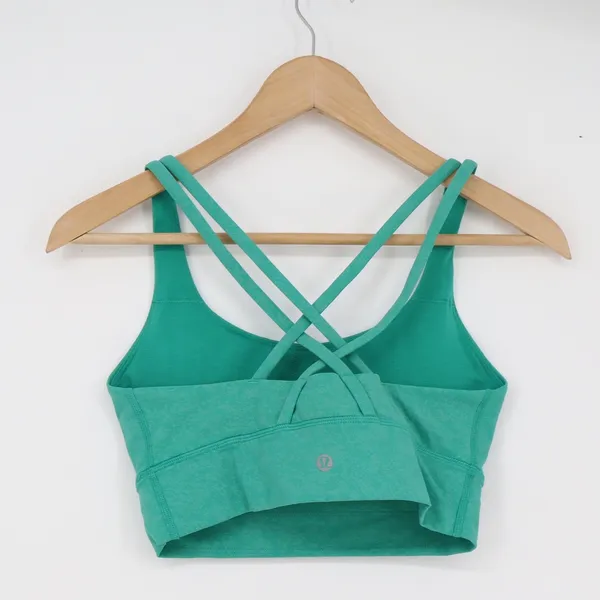Lululemon Sports Bra Womens N/A Free to Be Serene Teal Green Strappy Excellent - Image 3