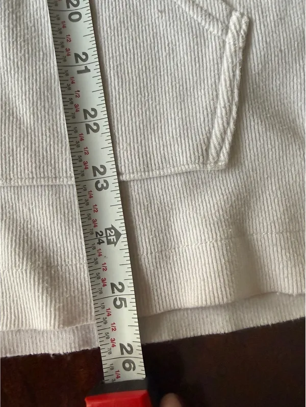 Aerie White Half-Zip Pullover Sweatshirt XS - Image 8