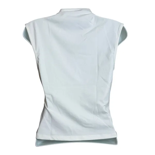 Commense White Twist Front High Neck Sleeveless Top OA260129011 XS NEW - Image 3