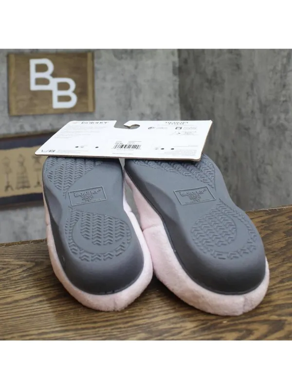 NWT Isotoner Womens Terry Clog Slippers Non-Slip 96035 Peony Pink S (6.5-7) - Image 9