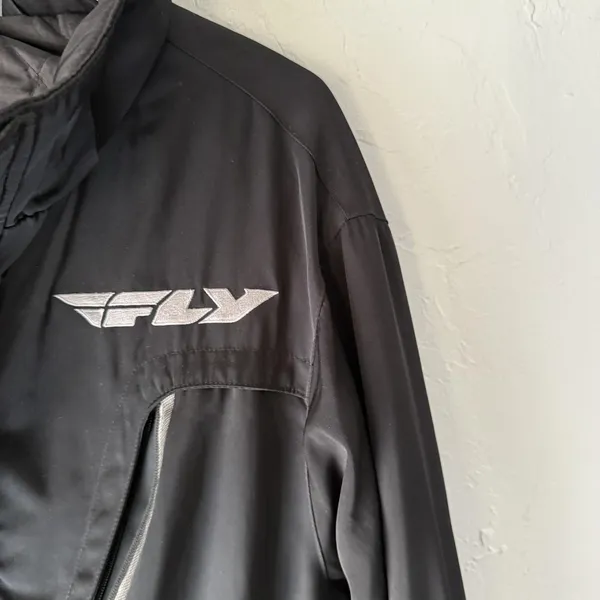 Fly‎ Racing Black Jacket Medium Mens Winter Waterproof Pockets Reflective Logo - Image 6