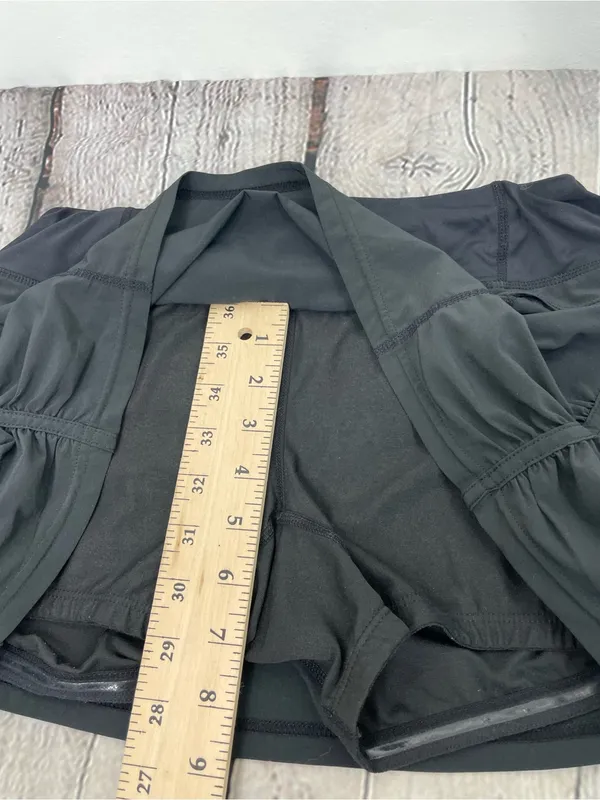 Lululemon Black Skort with shorts drawstring size 6 - Image 11