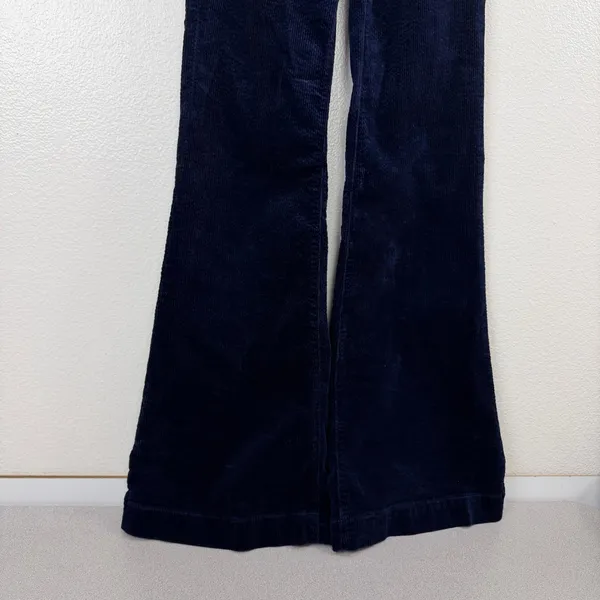 Rolla's Eastcoast Flare Pants Womens 24 Navy Blue High Rise Corduroy - Image 4