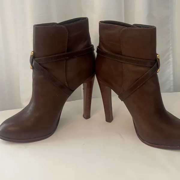 Tory Burch Brown Leather Ankle Boots - Image 6