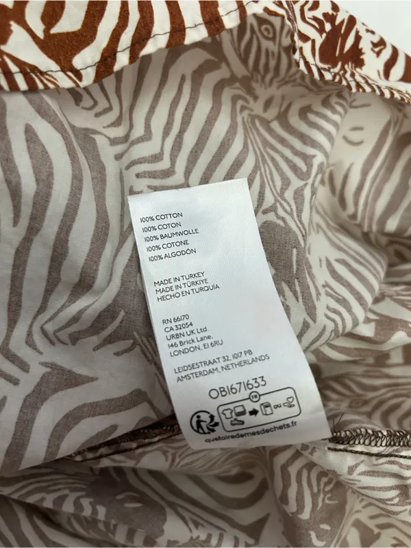 Maeve by Anthropologie | Bettina Tiered Shirt Dress in zebra graphic print - Image 9