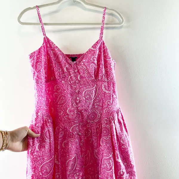Roller Rabbit x Target Paisley Drop Waist Cotton Maxi Dress Pink Medium - Image 7