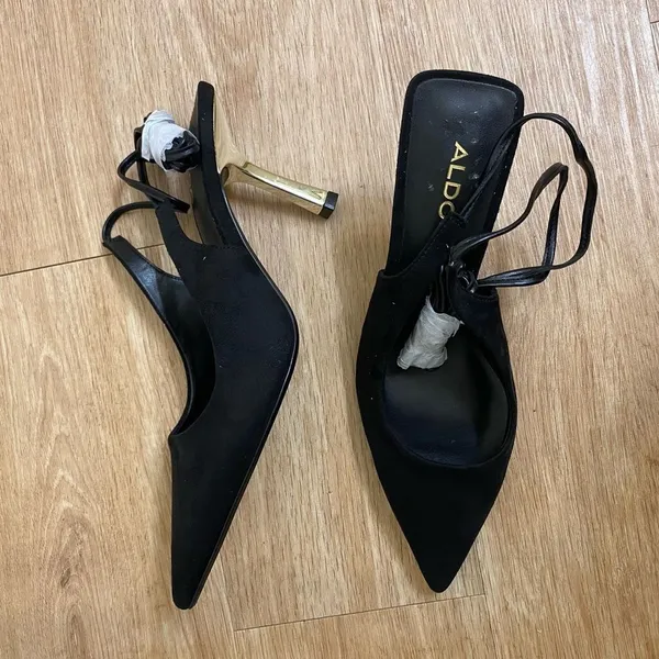 Aldo Elegant Black Lace-Up Heels - Image 3