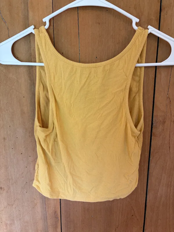 Yellow Cropped Tank Size XS - Image 2