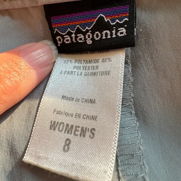 PATAGONIA Women's Size 8 Skort Skirt Mini Nylon Outdoors‎ Gray Pockets - Image 4