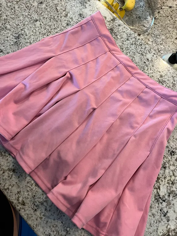 Pink Pleated Skirt Size M - Image 2