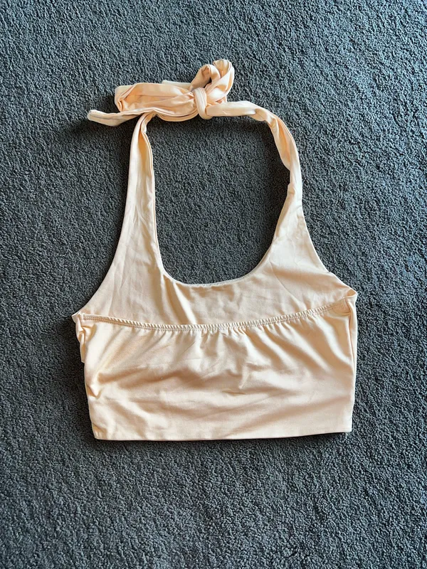 Yellow Halter Crop Top - Image 2