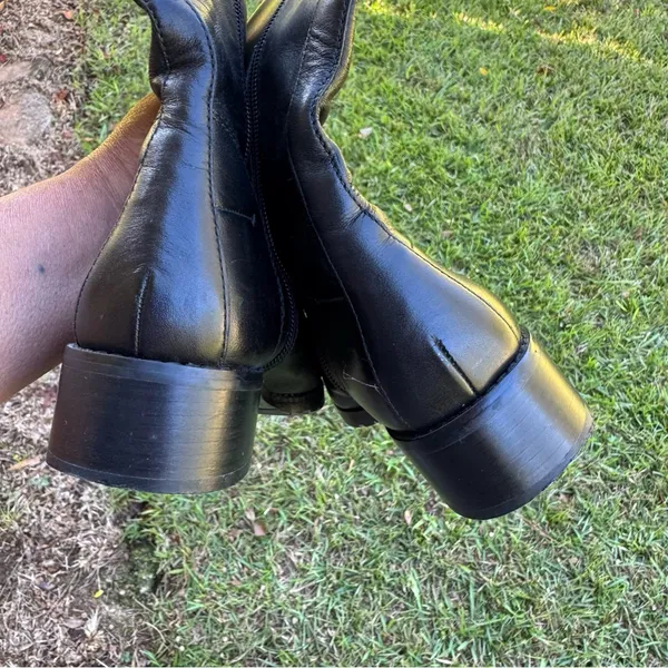 DONALD J PLINER black leather size 6 TALL FLAT RIDING boots Bixbi3-35- c - Image 11