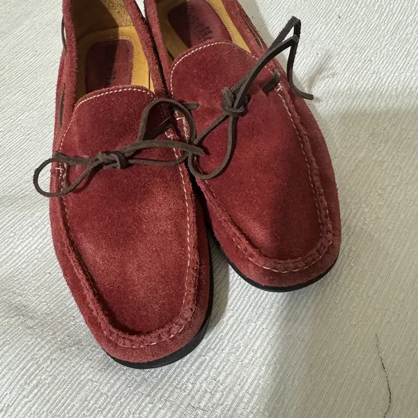 Cole Haan Red suede shoes Flats Loafers womens sz 5.5 M Comfort Slip On - Image 2