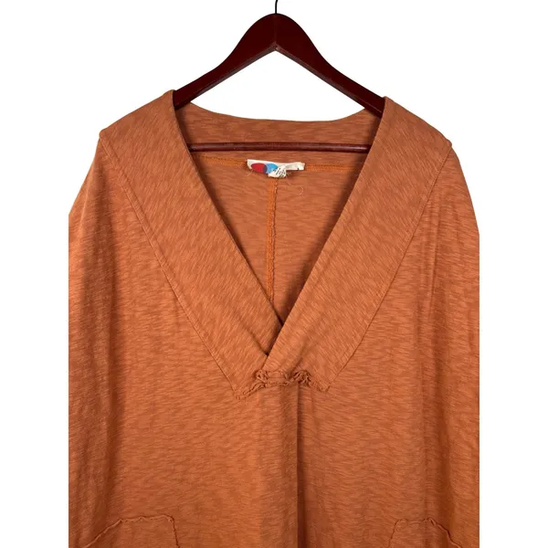 Free People FP Beach‎ Sun Shower Maxi Dress Womens Small Orange Copper Pockets - Image 3