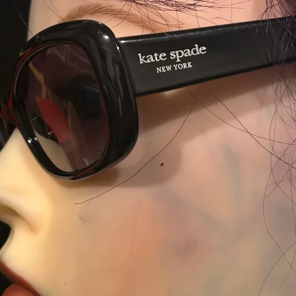 Kate Spade Black Sunglasses with Green Case - Image 3