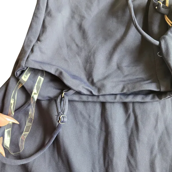 Meshki Adelaide Navy Blue Nylon Jumpsuit Size: XS NEW - Image 5