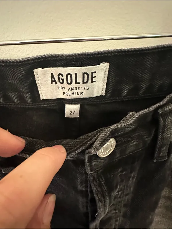 NWOT Agolde high waist Bermuda shorts black 27 - Image 3